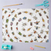 Farbenfrohe Vintage Bugs & Käfer Muster Seidenpapier (Basteln)