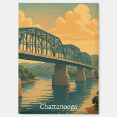 Farbenfrohe Vintage Chattanooga Magnet (Vorderseite)