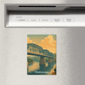 Farbenfrohe Vintage Chattanooga Magnet (In Situ (Geschirrspüler))