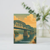 Farbenfrohe Vintage Chattanooga Postkarte (Stehend Vorderseite)