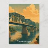 Farbenfrohe Vintage Chattanooga Postkarte (Vorderseite)