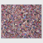 Farbenfrohe Vintage Crazy Quilt Geschenkpapier (Flach)