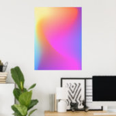 Farbenfrohe, Vintage Farbenpracht, strahlendes Pos Poster (Heimbüro)