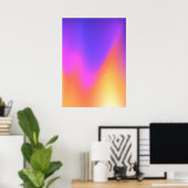 Farbenfrohe, Vintage Farbenpracht, strahlendes Pos Poster (Heimbüro)