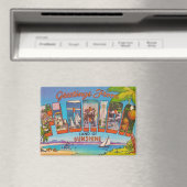 Farbenfrohe Vintage Florida Grüße Magnet (In Situ (Geschirrspüler))