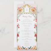 Farbenfrohe Vintage Gartenhochzeit Einladung (Rückseite)