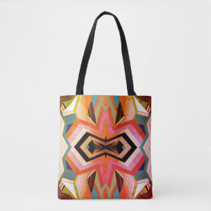 Farbenfrohe Vintage-Geometrie-Vibes Tasche