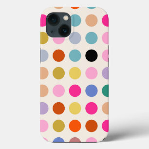 Farbenfrohe vintage geometrische Punkte Case-Mate iPhone Hülle