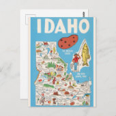 Farbenfrohe Vintage Idaho Karte (Vorne/Hinten)