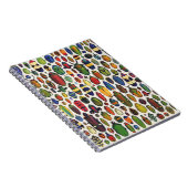 Farbenfrohe Vintage Illustrierte Käfer Notizblock (Rechte Seite)