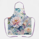 Farbenfrohe Vintage Inspirierte Blumenmuster Schürze (Vorderseite)