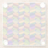 Farbenfrohe Vintage Inspirierte Muster Glasuntersetzer (Rückseite)