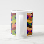 Farbenfrohe Vintage Inspirierte Muster Jumbo-Tasse (Rückseite)