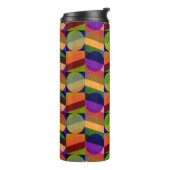 Farbenfrohe Vintage Inspirierte Muster Thermosbecher (Nach links gedreht)