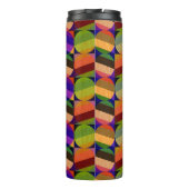 Farbenfrohe Vintage Inspirierte Muster Thermosbecher (Rückseite)