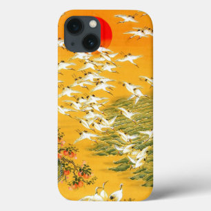 Farbenfrohe Vintage japanische Krane bei Sunset Case-Mate iPhone Hülle