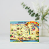 Farbenfrohe Vintage Karte Kansas (Stehend Vorderseite)