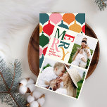 Farbenfrohe Vintage merry chritsmas Ankündigung<br><div class="desc">Farbenfrohe Vintage grafische Typografie fröhliche Chritsmas-Karte. Teil einer kühnen Ferienkollektion.</div>