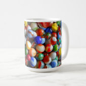 Farbenfrohe Vintage Murmeln Kaffeetasse (VorderseiteRechts)