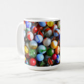Farbenfrohe Vintage Murmeln Kaffeetasse (Vorderseite Links)