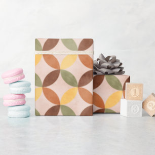 Farbenfrohe Vintage Retro Mitte Jahrhundert Modern Geschenkpapier