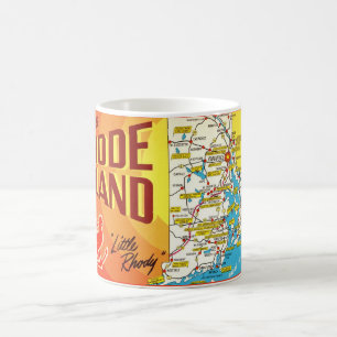 Farbenfrohe Vintage Rhode Island Tasse