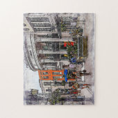 Farbenfrohe Vintage Romantikreise Girl Puzzle (Vertikal)