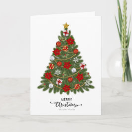 Farbenfrohe Vintage rustikale Weihnachtsfeiertage Karte