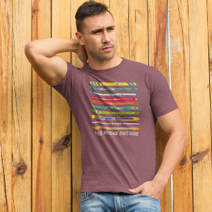 Farbenfrohe Vintage-Skier benutzerdefinierte Nachr Tri-Blend Shirt
