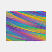 Farbenfrohe Vintage Spektralwellen | Fleecedecke (Vorderseite (Horizontal))