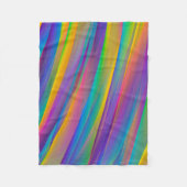 Farbenfrohe Vintage Spektralwellen | Fleecedecke (Vorderseite)