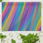 Farbenfrohe Vintage Spektralwellen | geschirrtuch (Gefaltet)