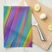 Farbenfrohe Vintage Spektralwellen | geschirrtuch (Viertel Falte)