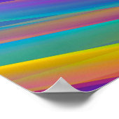 Farbenfrohe Vintage Spektralwellen | Poster (Ecke)