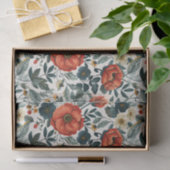 Farbenfrohe Vintage Stilflora Seidenpapier (Geschenk)