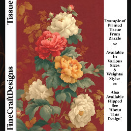 Farbenfrohe Vintage Stilspinne DM6R Dekoupage Seidenpapier