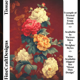 Farbenfrohe Vintage Stilspinne DM6RF Decoupage Seidenpapier