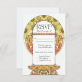 Farbenfrohe Vintage UAWG Wedding Cards RSVP Karte (Vorne/Hinten)