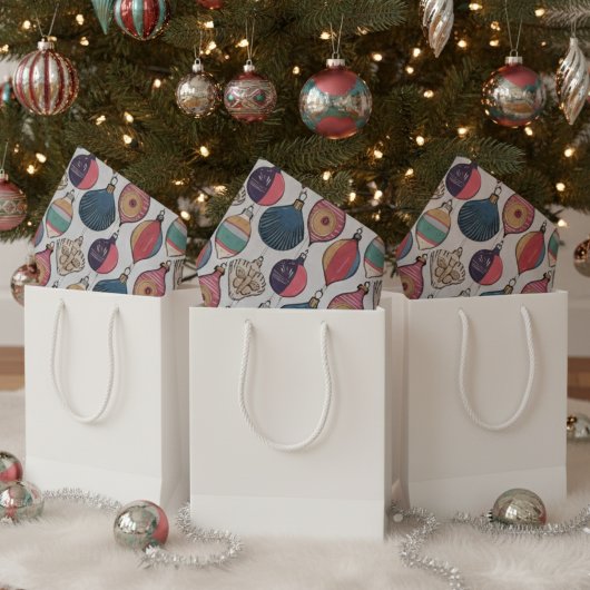 Farbenfrohe Vintage Weihnachtsdekoration Muster Seidenpapier