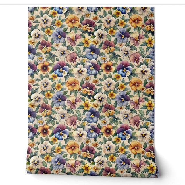 Farbenfrohe violette Blume lila Tapete (Abrollen)