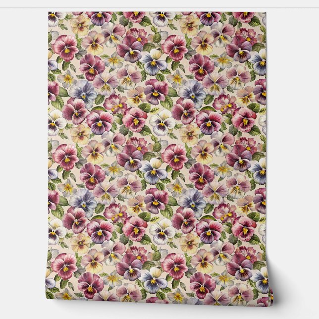 Farbenfrohe violette Blume lila Tapete (Abrollen)