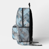 Farbenfrohe Violinblöcke Bedruckter Rucksack (Rechts)