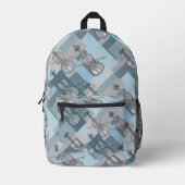 Farbenfrohe Violinblöcke Bedruckter Rucksack (Vorderseite)