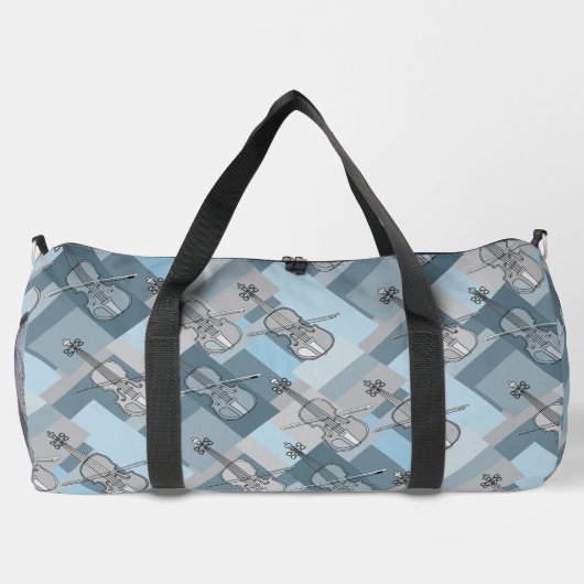 Farbenfrohe Violinblöcke Duffle Bag (Rückseite)