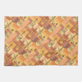 Farbenfrohe Violinblöcke Geschirrtuch (Horizontal)