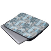 Farbenfrohe Violinblöcke Laptopschutzhülle (Vorne Knopf)