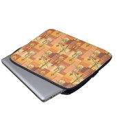 Farbenfrohe Violinblöcke Laptopschutzhülle (Vorne Knopf)
