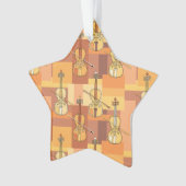 Farbenfrohe Violinblöcke Ornament (Vorderseite)