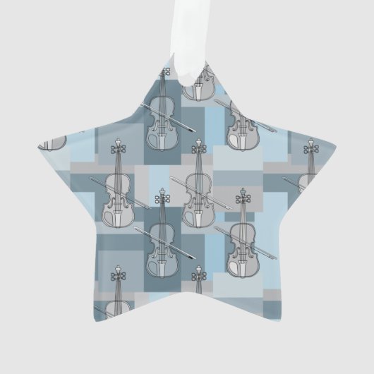 Farbenfrohe Violinblöcke Ornament (Rückseite)