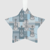 Farbenfrohe Violinblöcke Ornament (Vorderseite)